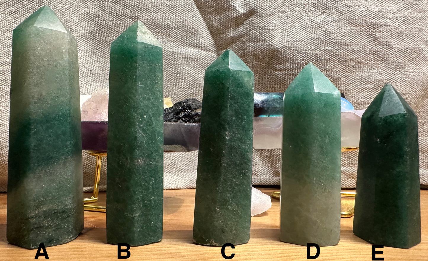 Green Strawberry Quartz Towers