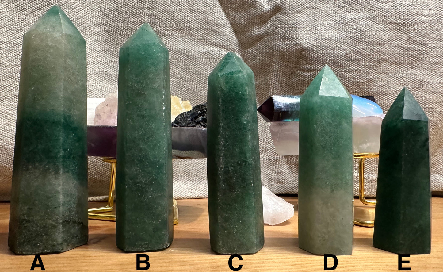 Green Strawberry Quartz Towers